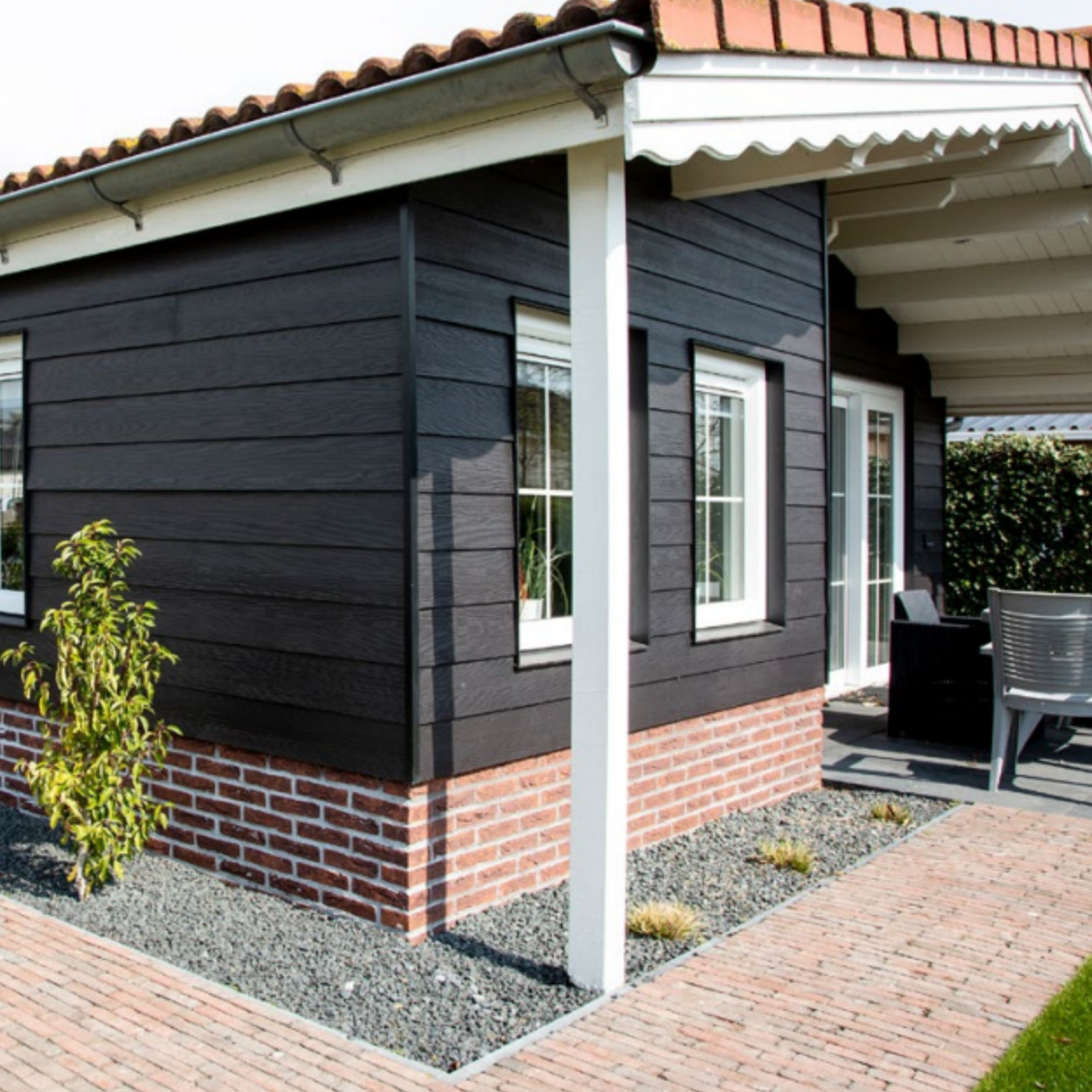 HardiePlank® Gevelbekleding Cedar Houtnerf Midnight Black